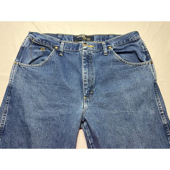 Wrangler 31MGSHD Men's Straight Leg Western Blue Jeans - Size 36x31.5 *READ - Picture 3 of 9